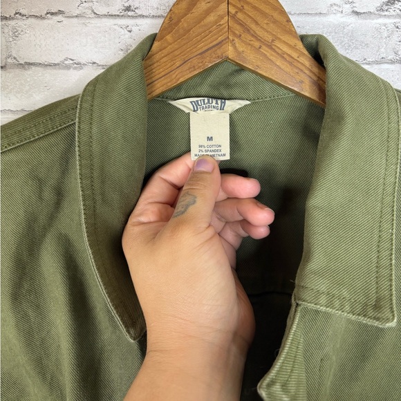 Duluth Trading Olive Green Canvas Utility Trench Jacket - Picture 3 of 5